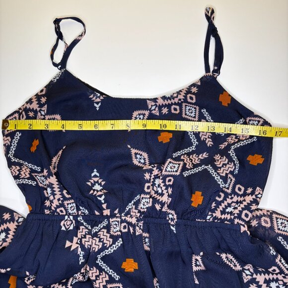 Fire Los Angeles Women Spaghetti Strap Maxi‎ Dress Sz Medium Aztec Southwestern - Picture 4 of 16